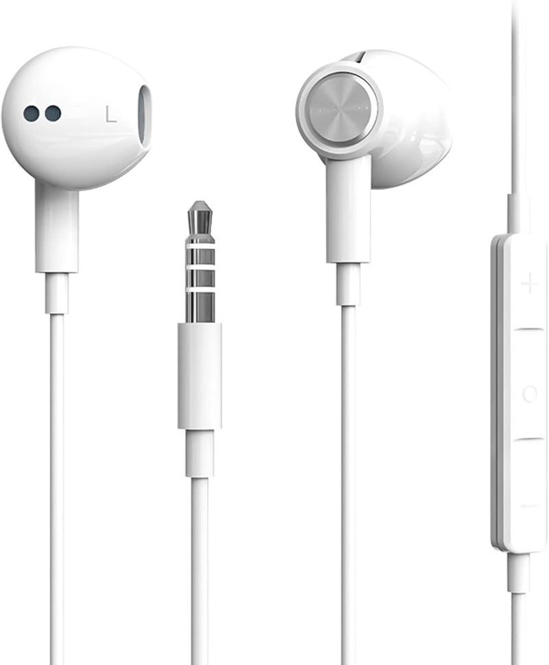 BENEWY Hi-Res Extra Bass Earbuds Noise Isolating In-Ear Headphones Wired Earbuds with Microphone for iPhone, iPod, iPad, MP3, HUAWEI, Samsung, Lightweight Earphones with Volume Control 3.5mm Jack Headphones - Image 1