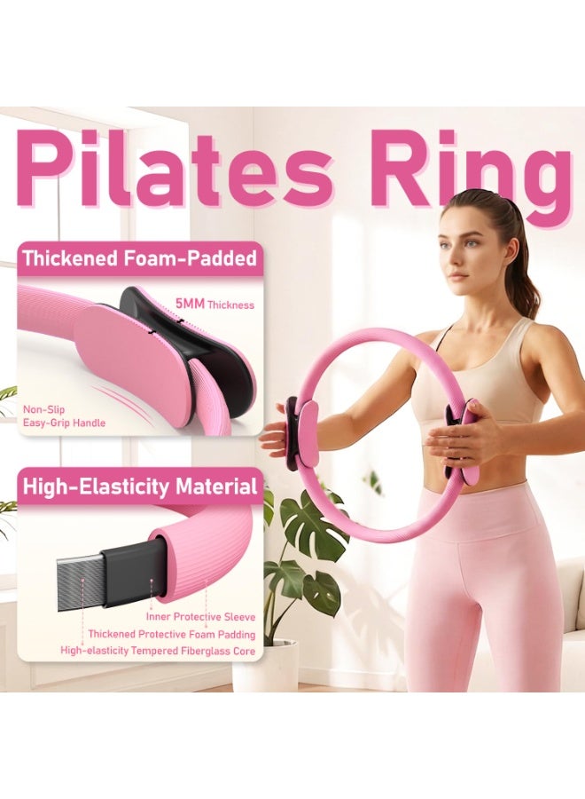 Bukela Pilates Essentials Kit for Women - Better Yoga Pilates Kit for Home Workouts with Pilates Ring and Ball Set, Booty Bands, Figure 8 Resistance Band, Yoga Bands for Stretching - Image 2