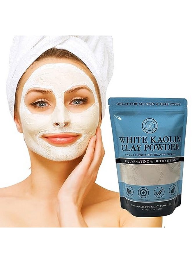 Bare Essentials Living - Are Essentials Living Kaolin White Clay 12 Oz Powder 100% Natural For Making Diy Spa Mud Mask For Face/Facial Hair Body Soap Deodorant Bath Bomb Talc Setting Makeup And Lotion - Image 1