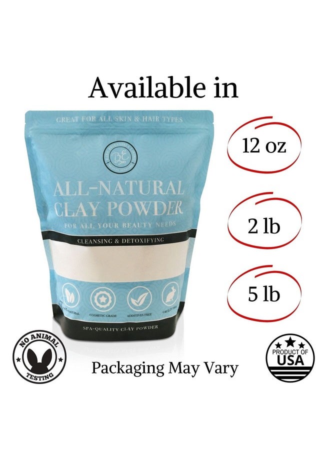 Bare Essentials Living - Are Essentials Living Kaolin White Clay 12 Oz Powder 100% Natural For Making Diy Spa Mud Mask For Face/Facial Hair Body Soap Deodorant Bath Bomb Talc Setting Makeup And Lotion - Image 1