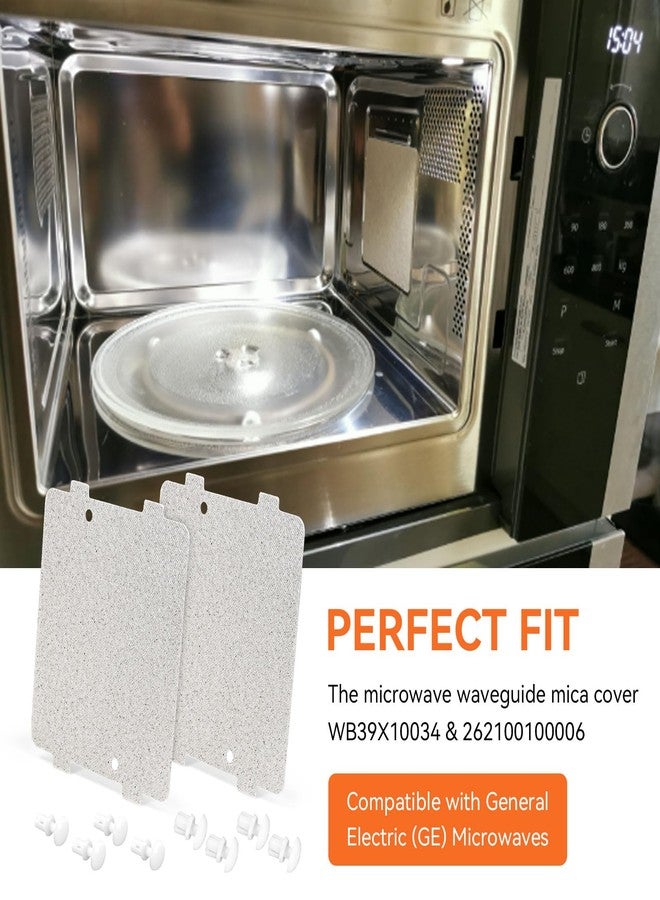 Dairrr Fuuu غطاء ميكا لموجه الموجات في الميكروويف WB39X10034، متوافق مع أجهزة ميكروويف جنرال إلكتريك، بديل لغطاء موجه الموجات AP4980541 وAH3486812، مقاس 3-7/8 × 4-1/4 بوصة، عبوة من قطعتين - Image 2