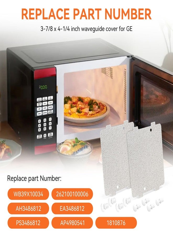 Dairrr Fuuu غطاء ميكا لموجه الموجات في الميكروويف WB39X10034، متوافق مع أجهزة ميكروويف جنرال إلكتريك، بديل لغطاء موجه الموجات AP4980541 وAH3486812، مقاس 3-7/8 × 4-1/4 بوصة، عبوة من قطعتين - Image 4