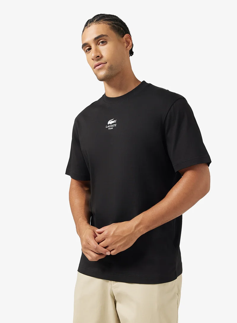 لاكوست Signature Print Crew Neck T-Shirt