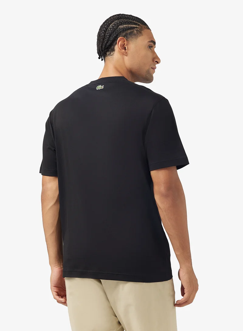 لاكوست Signature Print Crew Neck T-Shirt