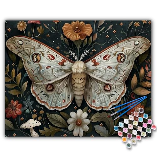 Offito Paint by Numbers Kit for Adults Butterfly Acrylic Adult Paint by Number Kits on Canvas for Beginner Butterfly DIY Oil Painting by Numbers for Adults Kit Perfect for Home Decor Gift 16x20 - Image 1