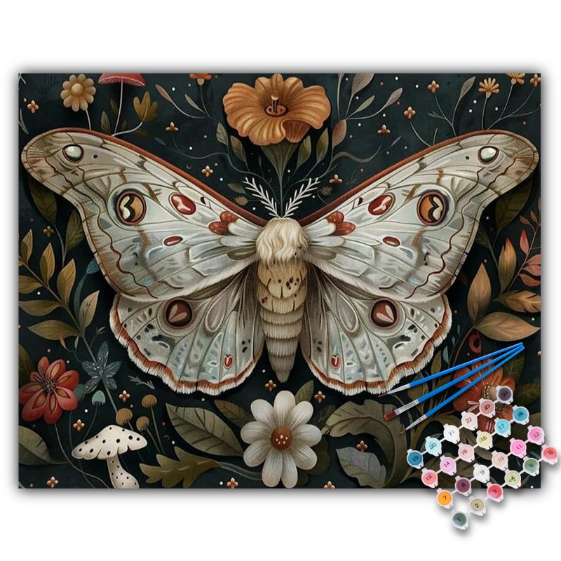 Offito Paint by Numbers Kit for Adults Butterfly Acrylic Adult Paint by Number Kits on Canvas for Beginner Butterfly DIY Oil Painting by Numbers for Adults Kit Perfect for Home Decor Gift 16x20 - Image 3