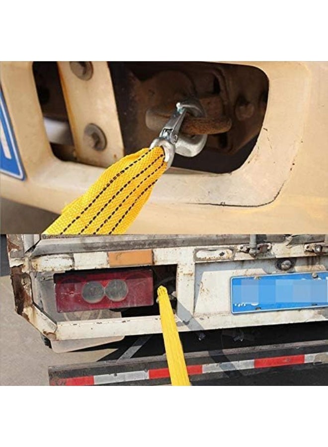 High-Strength Steel Wire Tow Rope - Emergency Recovery Cable with Safety Forged Hooks - Professional Roadside Assistance Heavy Duty Trailer Line for Cars & SUVs - Image 2