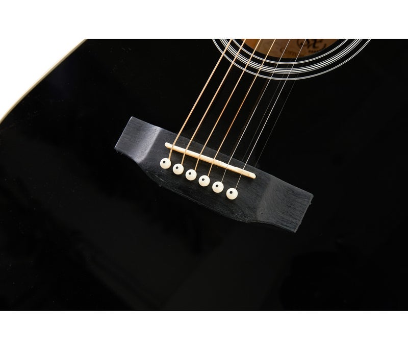 SX جيتار SD104GBK دريدناوت أكوستيك - أسود لامع - Image 4