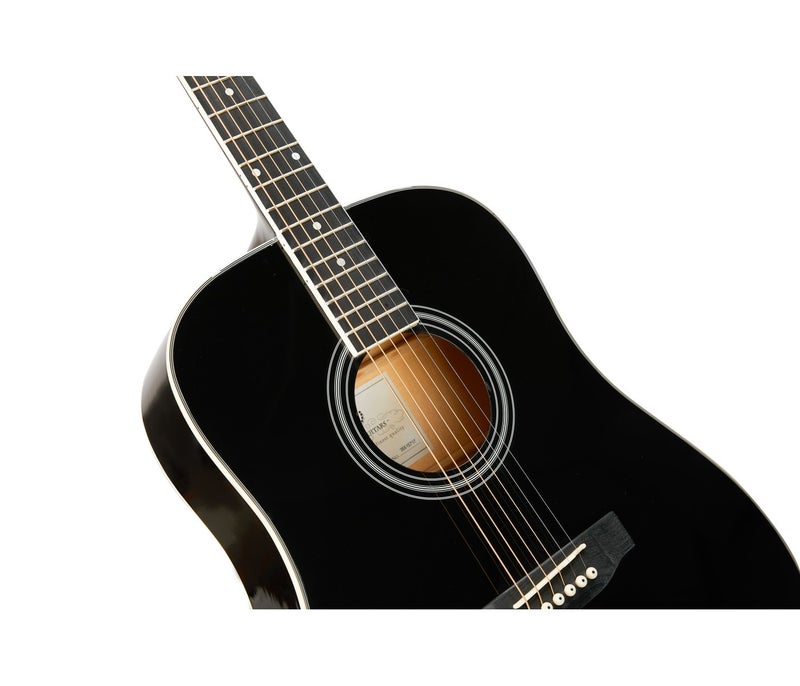 SX جيتار SD104GBK دريدناوت أكوستيك - أسود لامع - Image 3