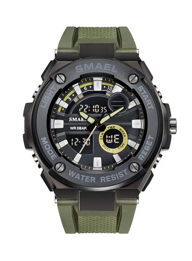 NIBEMINENT unisex Water Resistant Silicone Analog+Digital Watch 1625