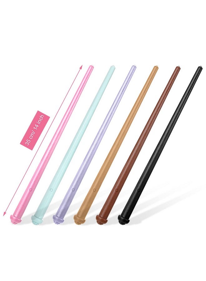 سكايليتي 6 قطع من عصا الإضاءة السحرية والضوء والصوت، عصا المعالج المضيئة، عصا الساحرة، عصا الجنية، إكسسوار أزياء حفلات أعياد الميلاد، لحفلات الهالوين التنكرية، 6 ألوان متنوعة - Image 2