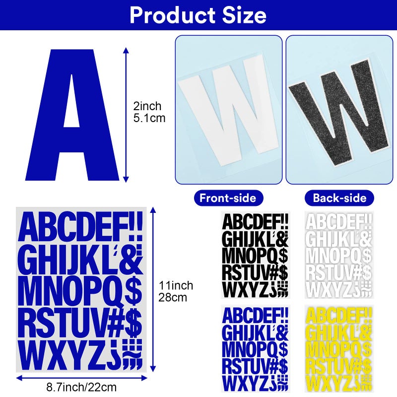 Iron on Letters, 2 Inch Iron on Vinyl Letters for Clothing, Heat Transfer Letters with A-Z PU Alphabets Sticker, Iron on Letters for Fabric, Clothing T-Shirt Printing DIY Craft - Image 4