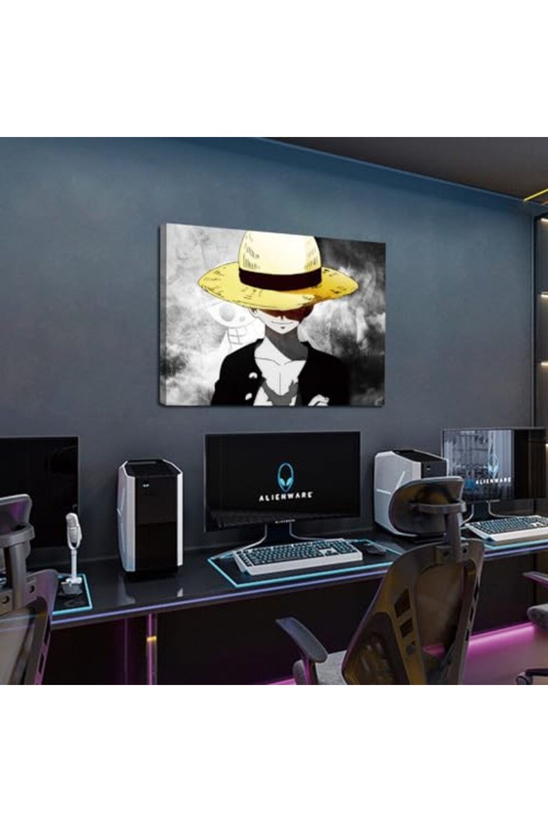 KAIWALK Japanese Anime Poster Luffy Poster Print on Canvas Painting Wall Art for Living Room Decor Boy Gift (With Frame, Q-OP 3-1pcs) - Image 3