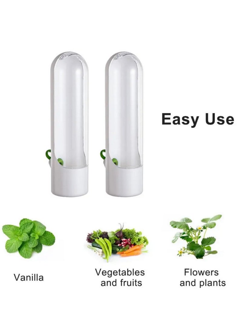 حافظة الأعشاب للثلاجة - حاوية تخزين تحافظ على نضارة الأعشاب مع قاطع أعشاب مدمج - تمدد فترة نضارة الكزبرة والنعناع والبقدونس والهليوم لمدة 2-3 أسابيع - زجاجة حفظ مقاس 25 × 6.5 سم - Image 4