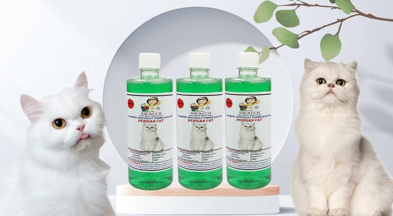 SWACCH Shampoo Specially FORMULATED for Persian Cat (500ML) (Pack of 3) NEEM ALOVERA - Image 2