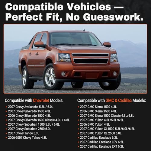 BELKEBIR 4PCS Oxygen Sensor Upstream Downstream O2 Sensor Compatible with 2006-2007 Chevy Avalanche Silverado Suburban 1500 Tahoe, GMC Yukon Yukon XL Sierra 1500, Cadillac Escalade Replace 234-4018 234-4337 - Image 4