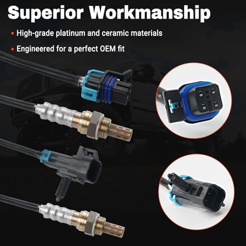 BELKEBIR 4PCS Oxygen Sensor Upstream Downstream O2 Sensor Compatible with 2006-2007 Chevy Avalanche Silverado Suburban 1500 Tahoe, GMC Yukon Yukon XL Sierra 1500, Cadillac Escalade Replace 234-4018 234-4337 - Image 3