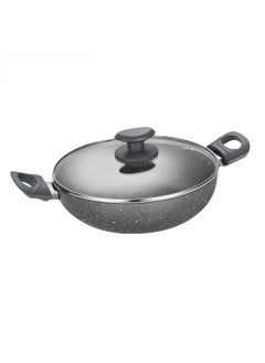 ALDA Alda Non Stick Marbello Wok with Glass Lid 22cm, 2 LTR  - Image 1