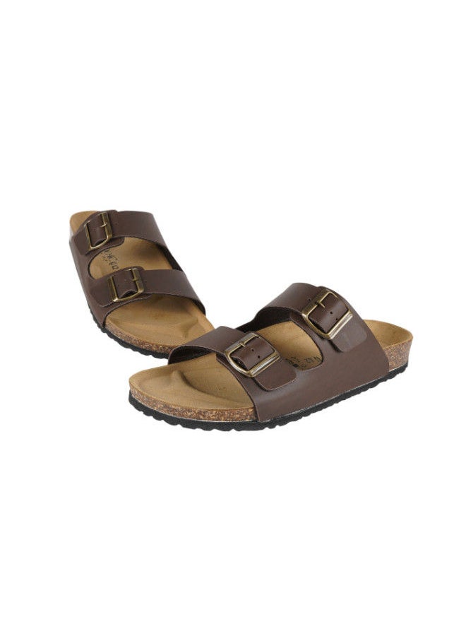 BiOCHIC - Biochic Mens Double Strap Sandals 012-376 1800PR-Maroon - Image 1