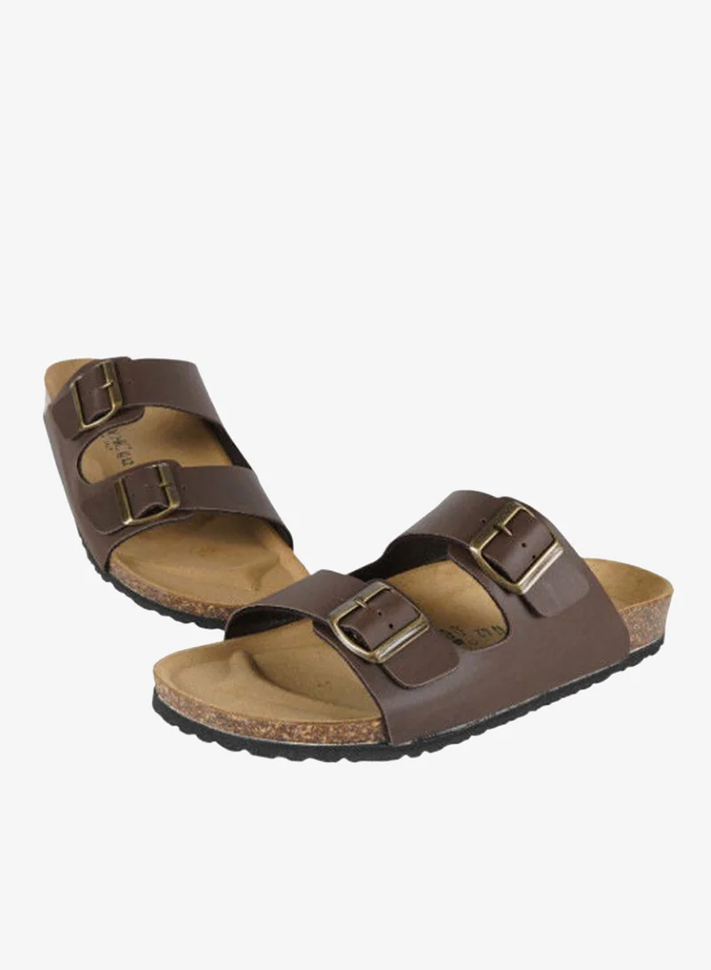 BiOCHIC Biochic Mens Double Strap Sandals 012-376 1800PR-Maroon