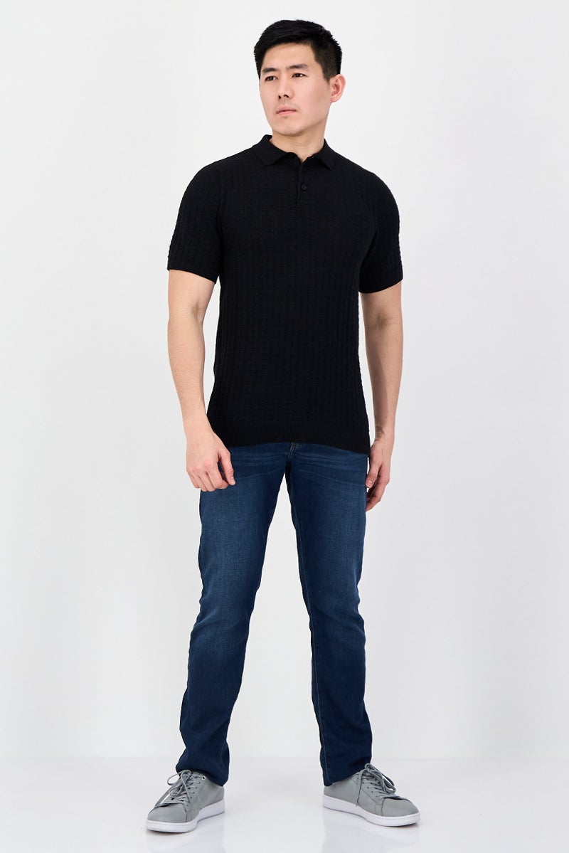 Threadbare قميص بولو قصير الأكمام للرجال بتصميم عادي، أسود - Image 4