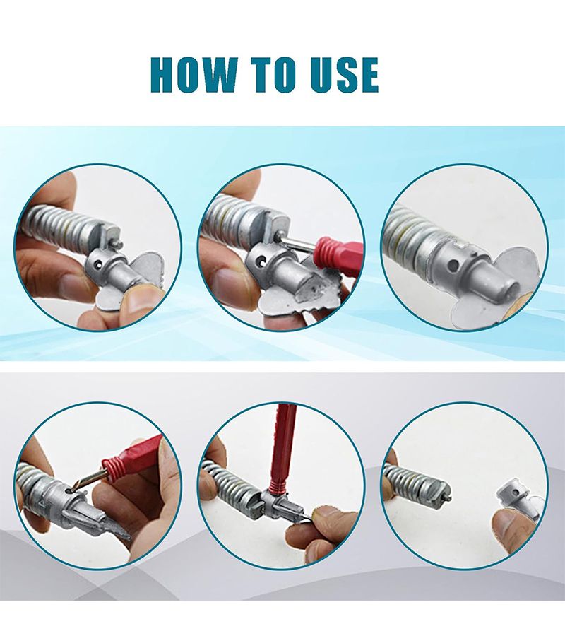 14Pcs Drain Cleaner Cutter Head Set For Pipeline Dredging And Augers - Image 5