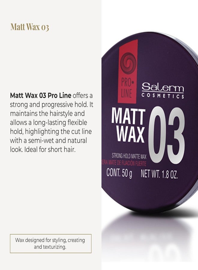 SALERM - Hair Wax - Pro Line Matt Wax 03-50 ml - for Short Hair - Strong and Flexible Hold - Long-Lasting - Matte Finish - Hair Texturizer - Nourishes and Hydrates - Non-Greasy - Image 2