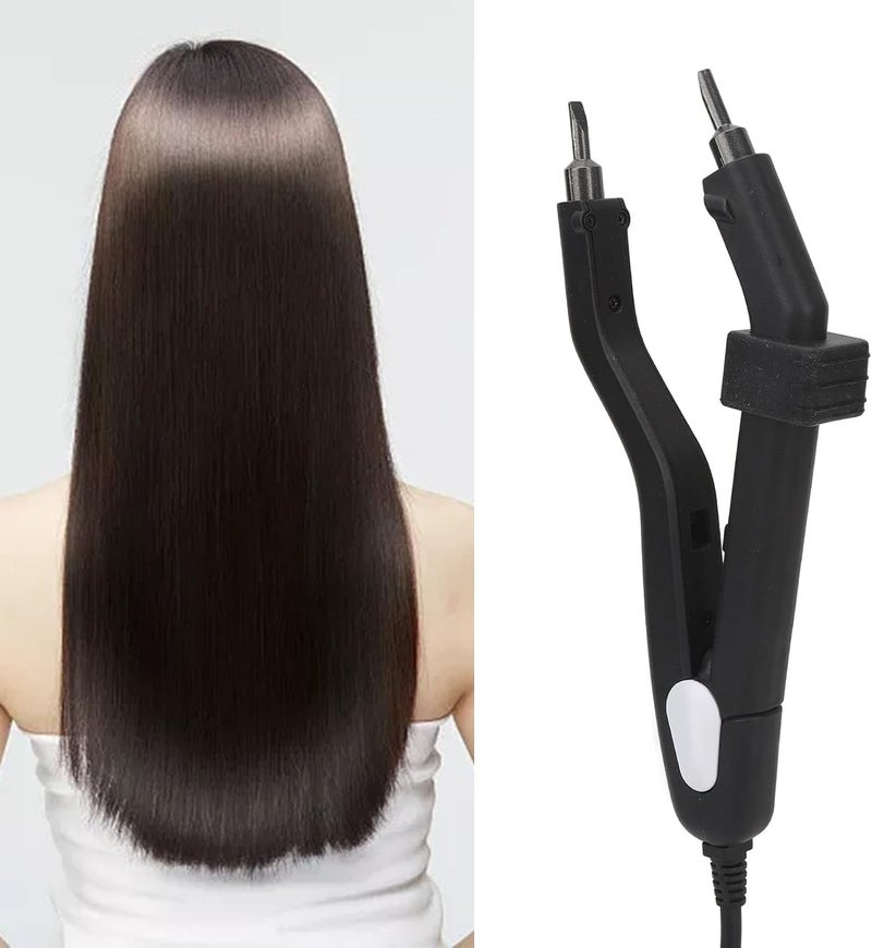 ZJchao Hair Extensions Tool Professional Heat Tong Hair Extension Iron for Hair Extension Hair Extension Connector Machine US Plug Teflon Heating Plate