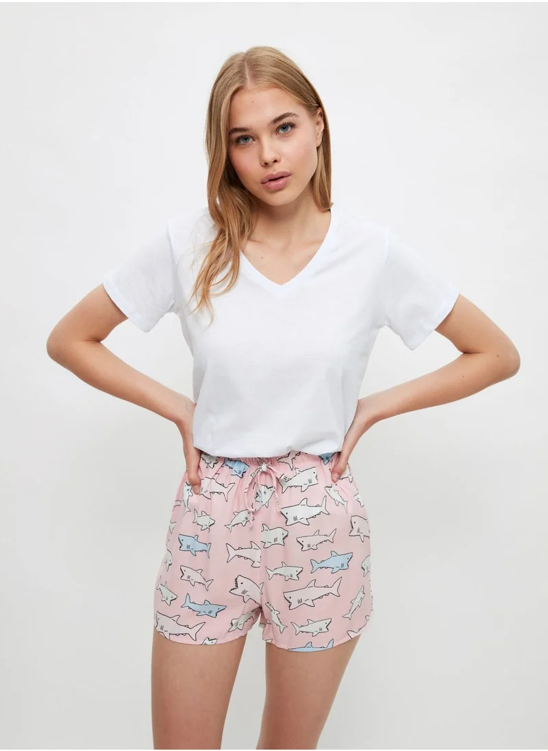 trendyol 2 Pack Printed Mini Shorts