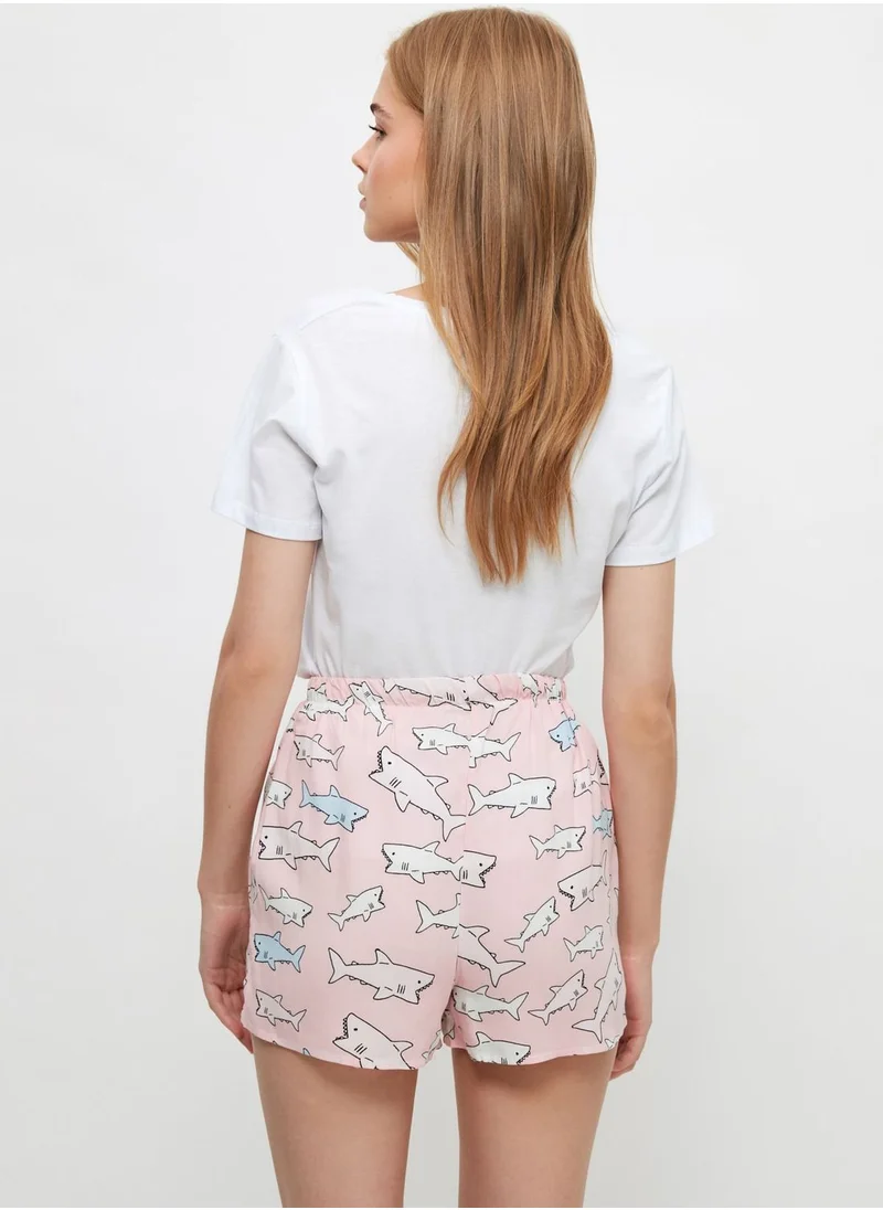 trendyol 2 Pack Printed Mini Shorts