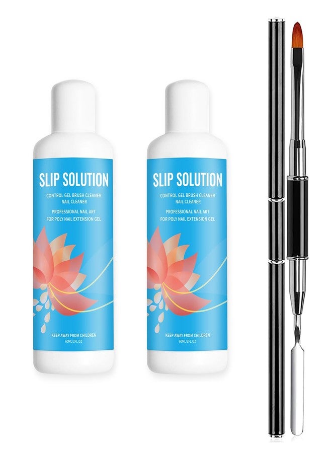 SULLMAR Slip Solution 4Fl.Oz Poly Nail Gel Liquid Solution Extension Gel Liquid with Brush Spatula for Strengthen Poly Nail Cleanser Cleaner - Image 1