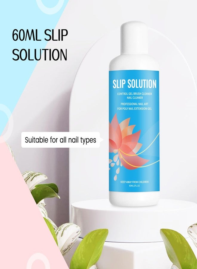 SULLMAR Slip Solution 4Fl.Oz Poly Nail Gel Liquid Solution Extension Gel Liquid with Brush Spatula for Strengthen Poly Nail Cleanser Cleaner - Image 4