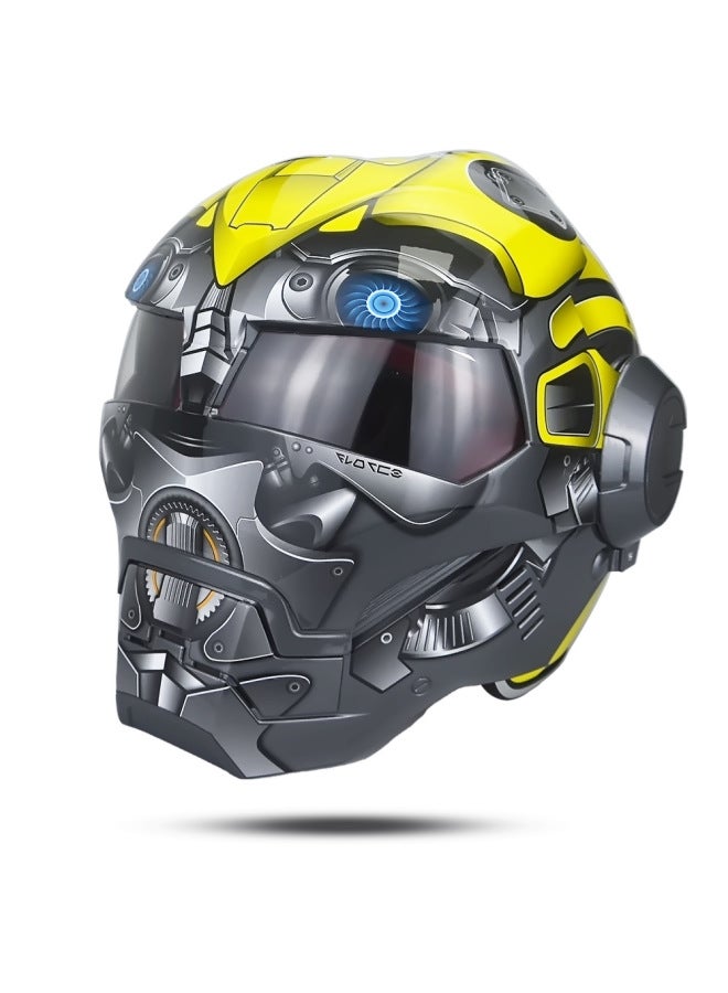 Wasp Iron Man Transformers Personality Art Helmet Full Helmet Safety Exposure Helmet Retro Half Helmet