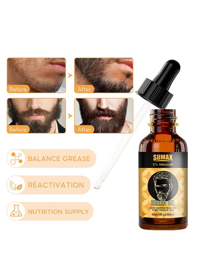 SUMAX BEARD OIL ，Fresh Fragrance Beard Conditioner Softens, Nourishes,Strengthens, Promotes Beard Growth-30ml - Image 4