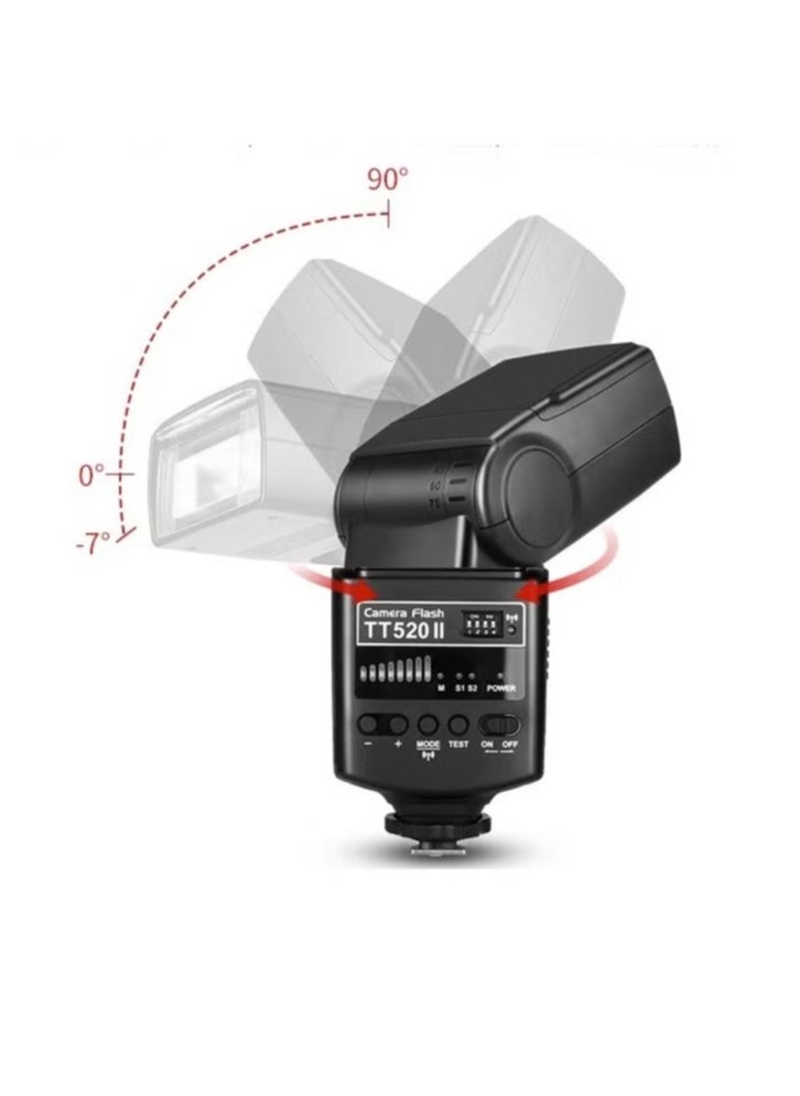 Godox TT520 II Universal On Camera Flash, Lightweight And Portable SLR Camera Flash, Durable Flexible Camera Flash Speed Lite Light With Wireless Trigger Transmitter, (TT520 II With Battery Set And Soft Box)  - Image 3