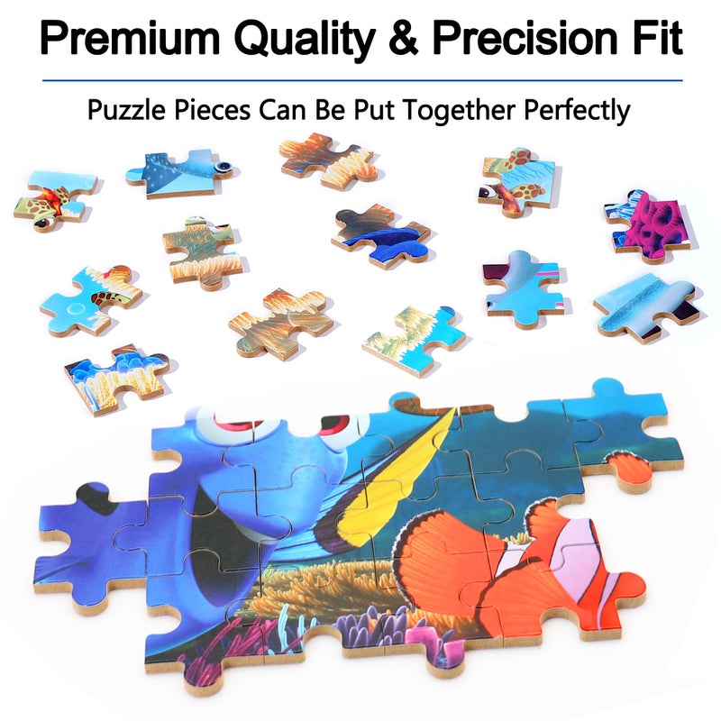 LELEMON Ocean Puzzles for Kids Ages 4-6,Underwater World 60 Piece Puzzles for Kids Ages 4-8,Children Jigsaw Puzzles in a Metal Box,Educational Learning Puzzle Toys for Girls and Boys - Image 5