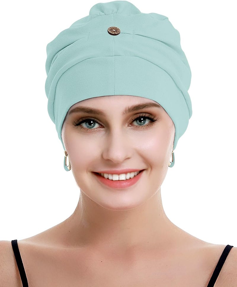 osvyo Cotton Chemo Turbans for Women Cancer Hairloss hat - Cotton Lightweight Headwear Sealed Packaging - Image 1