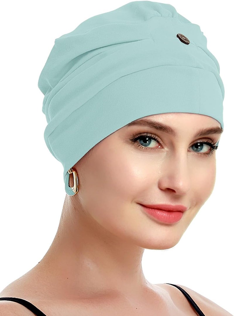 osvyo Cotton Chemo Turbans for Women Cancer Hairloss hat - Cotton Lightweight Headwear Sealed Packaging - Image 4