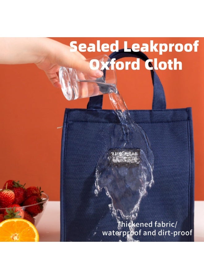 LEBOCADO Lunch Bags Insulated Lunch Bag Tote Bag for Adult,Men,Women,Reusable Leakproof Handbags Case for Work Office School Picnic Travel(navy blue 26 * 34 * 16CM) - Image 5