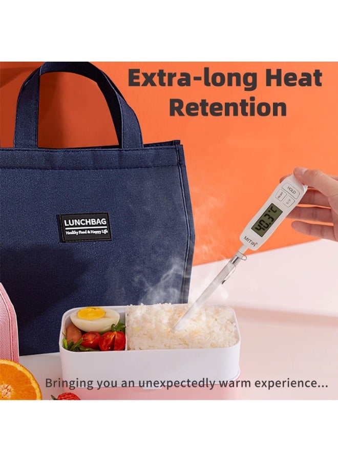 LEBOCADO Lunch Bags Insulated Lunch Bag Tote Bag for Adult,Men,Women,Reusable Leakproof Handbags Case for Work Office School Picnic Travel(navy blue 26 * 34 * 16CM) - Image 4