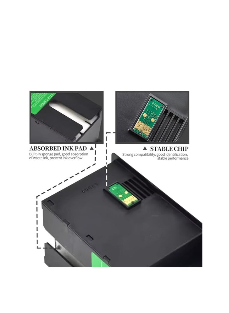 Terabyte صندوق صيانة الحبر المعاد تصنيعه T6710 بديل لـ T-6710 C13T671000 لطابعات Workforce WF-4630 WF-4640 WF-5110 WF-5190 WF-5690 WP-4020 WP-4540 WP-4590 WP-4520 WP-4530 WP-4533 - Image 2