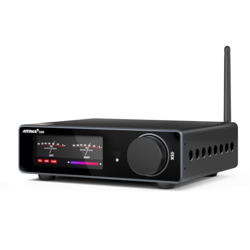 AIYIMA مضخم صوت ستيريو بلوتوث AIYIMA A80 DAC HiFi لمكونات الصوت المنزلية مع TPA3255 مع مدخلات PFFB2 قناة HiRes Class D Power Amp PCUSB COA Opt Digital VU Meter PreOut TRS Balanced Input Tone - Image 1