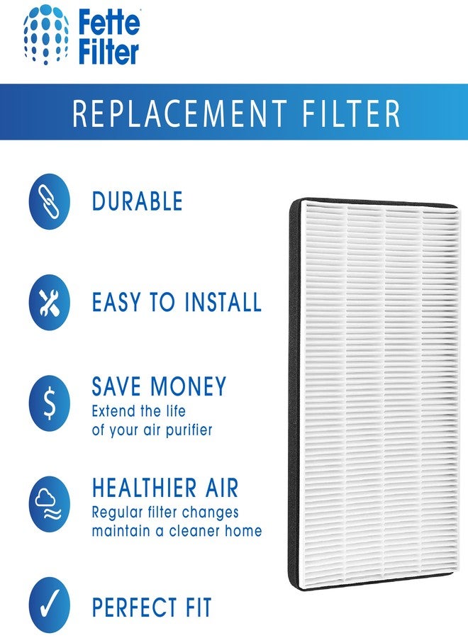 فيتي فلتر فلتر فيت - فلتران من نوع True HEPA عالي الجودة متوافقان مع فلتر جهاز تنقية الهواء 3M F2 / A2 للموديلات التالية: FAP-C02WA-G2، FAP-C03BA-G2، FAP-T03BA-G2، FAP-C02-F2، FAP-SCO2N، FAP-T03-F2، مقاس 13 بوصة × 8.2 بوصة - عبوة من قطعتين - Image 3