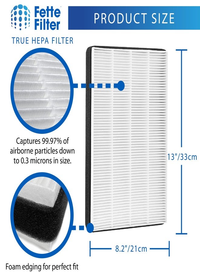 فيتي فلتر فلتر فيت - فلتران من نوع True HEPA عالي الجودة متوافقان مع فلتر جهاز تنقية الهواء 3M F2 / A2 للموديلات التالية: FAP-C02WA-G2، FAP-C03BA-G2، FAP-T03BA-G2، FAP-C02-F2، FAP-SCO2N، FAP-T03-F2، مقاس 13 بوصة × 8.2 بوصة - عبوة من قطعتين - Image 4