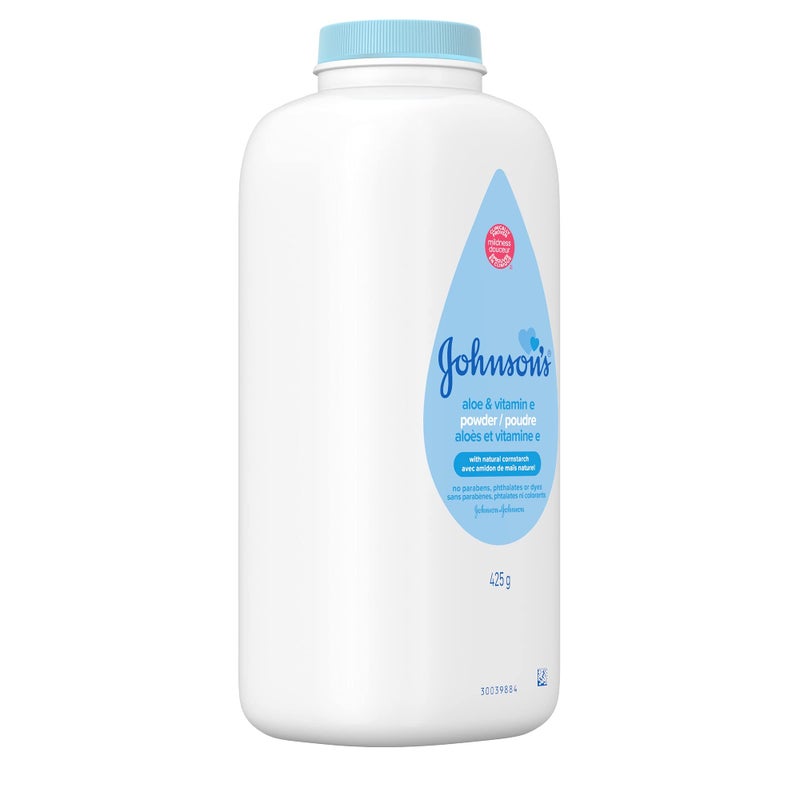 Johnson's Baby Powder, Naturally Derived Cornstarch with Aloe & Vitamin E for Delicate Skin, Hypoallergenic and Free of Parabens, Phthalates, and Dyes for Gentle Baby Skin Care, 15 oz (Pack of 2) - Image 5