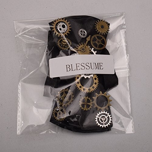 BLESSUME Steampunk Bowtie Gothic Costume Tie Retro Vintage Costume Accessory (Black 1) - Image 5