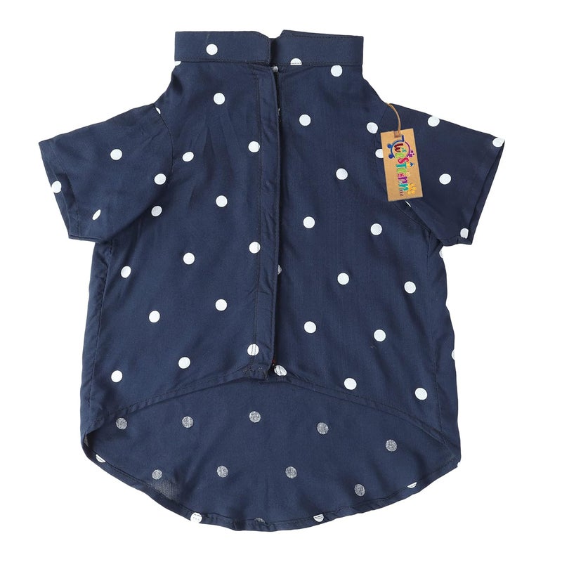 Western Era Dog Shirt Polka - Stylish Blue & White Polka Dot Casual Shirt for Dogs, Premium Cotton Polka Dot, Dress Your Pup in Style with Polka Dot Dog Shirt (Polka Blue) (XLarge - 26inch) - Image 5