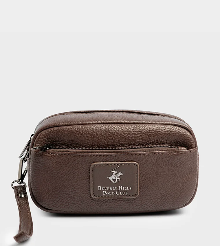 بيفرلي هيلز بولو كلوب حقيبة سفر بسحاب بتفاصيل شعار نادي بيفيرلي هيلز بولو