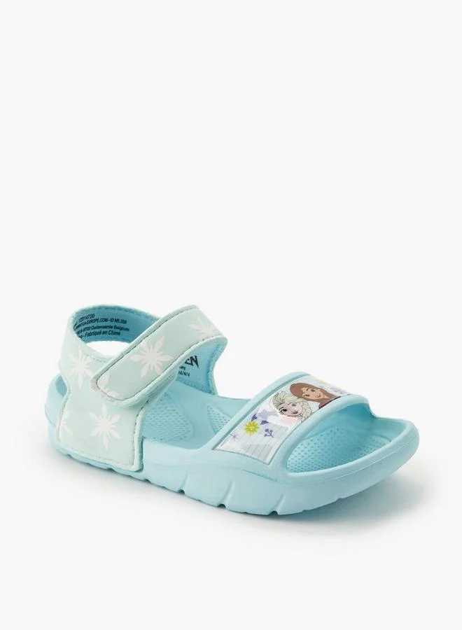 ديزني Disney Girls Frozen Print Hook & Loop Sandals