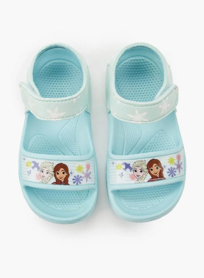 ديزني Disney Girls Frozen Print Hook & Loop Sandals